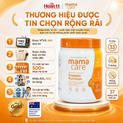 Sản phẩm dinh dưỡng Mamacare Úc cho người tiểu đường 500g